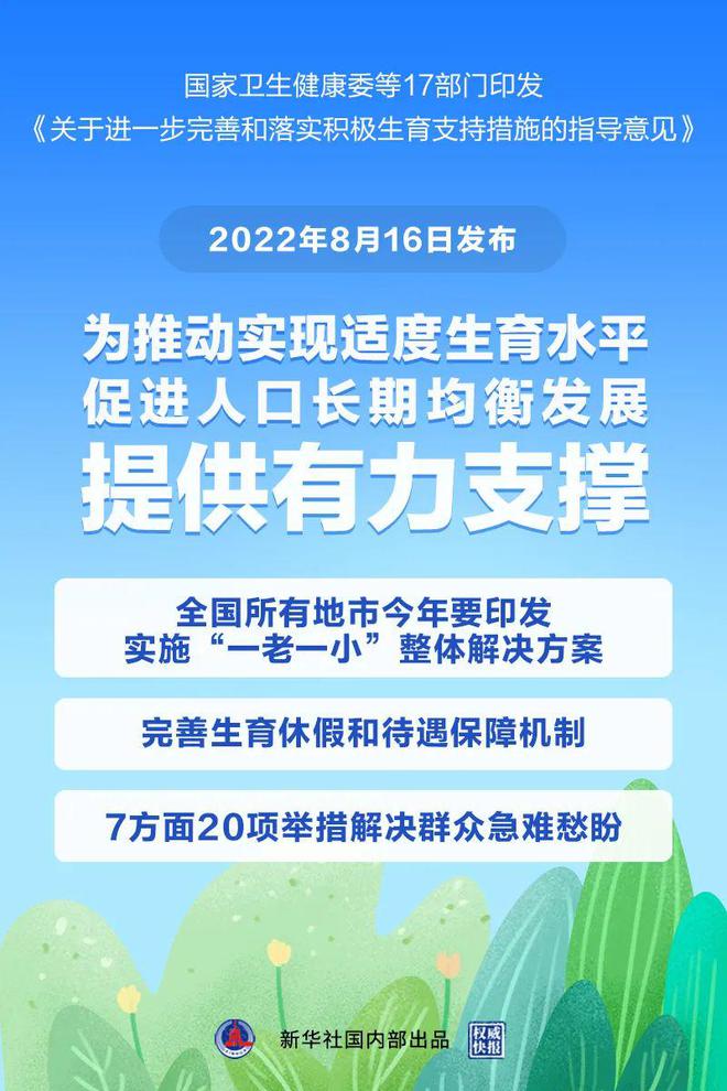 鼓勵(lì)生三孩！20項(xiàng)給力措施！17部門聯(lián)合發(fā)文